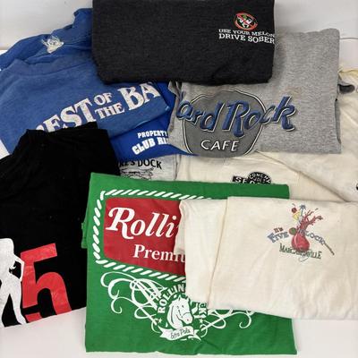LOT 101: Vintage Promotional T-Shirts: Cheerleaders, Club Risque, Rolling Rock, Trump Castle Casino, Hard Rock Cafe & More