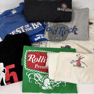LOT 101: Vintage Promotional T-Shirts: Cheerleaders, Club Risque, Rolling Rock, Trump Castle Casino, Hard Rock Cafe & More