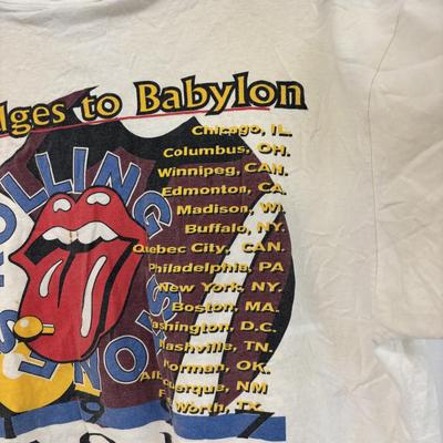 LOT 107: Vintage Rolling Stones Bridge to Babylon 1997 Tour T-Shirt (XL)