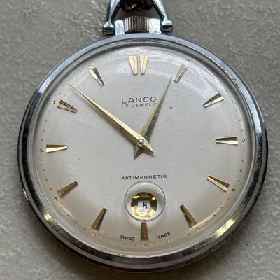 LOT 109: Vintage Lanco 17Jewel, Antimagnetic Swiss Made Packet Watch