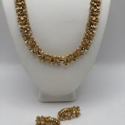 LOT 110: Vintage Gold Tone Monet Fashion Jewelry Collection