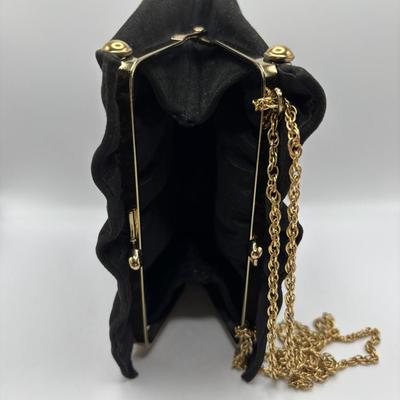 LOT. 112: Gorgeous Antique Black & Gold Beaded Evening Purse, Triple Strand Faux Pearl & Crystal Necklaces & More