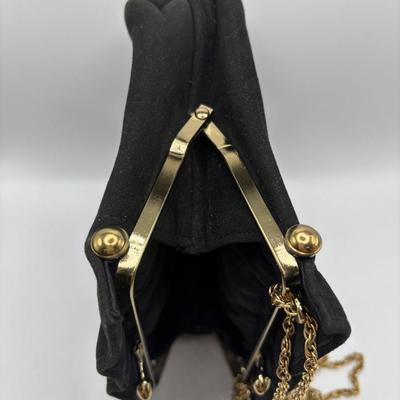 LOT. 112: Gorgeous Antique Black & Gold Beaded Evening Purse, Triple Strand Faux Pearl & Crystal Necklaces & More