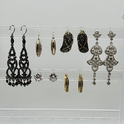 LOT 115: Sterling Silver Earrings & More