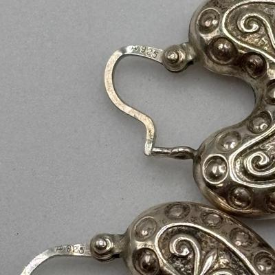 LOT 115: Sterling Silver Earrings & More
