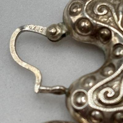 LOT 115: Sterling Silver Earrings & More