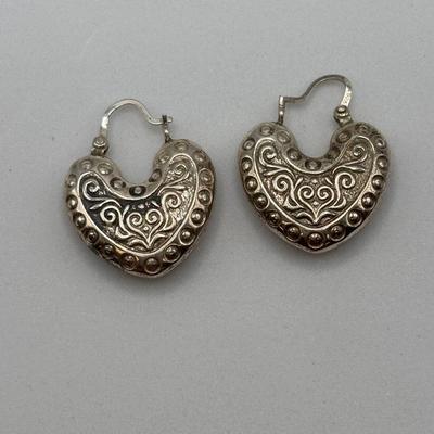 LOT 115: Sterling Silver Earrings & More