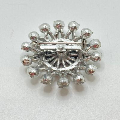 LOT 138: Eye Catching Silver Tone Brooch / Pin Collection - Monet and Rhinestone
