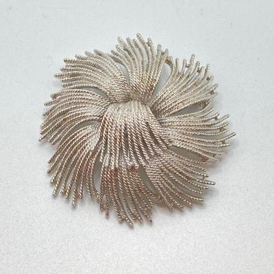 LOT 138: Eye Catching Silver Tone Brooch / Pin Collection - Monet and Rhinestone