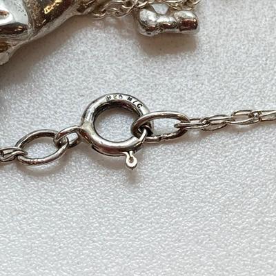 LOT 142: Sterling Silver Heart Shaped Monogrammed "Butterball" Pendant Urn Necklace and Silver Tone Pegusus Pendant with...