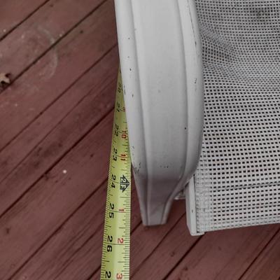 Metal Framed Patio Chairs with Fabric Mesh Seats Two Swivel and Two Stationary