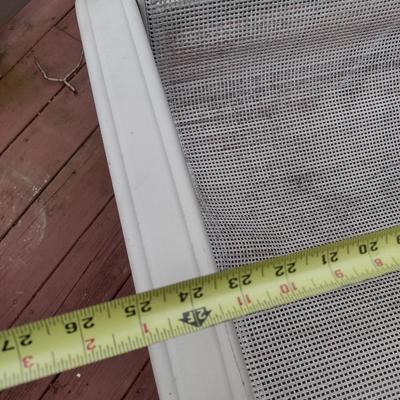 Metal Framed Patio Chairs with Fabric Mesh Seats Two Swivel and Two Stationary