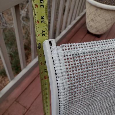 Metal Framed Patio Chairs with Fabric Mesh Seats Two Swivel and Two Stationary