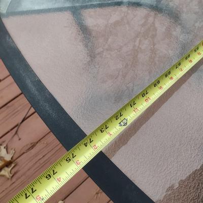 Metal Framed and Glass Top Patio Table 6'