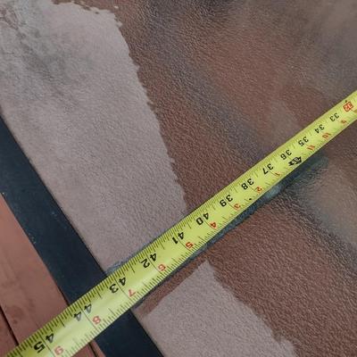 Metal Framed and Glass Top Patio Table 6'