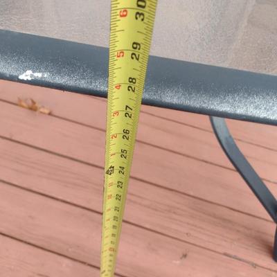 Metal Framed and Glass Top Patio Table 6'
