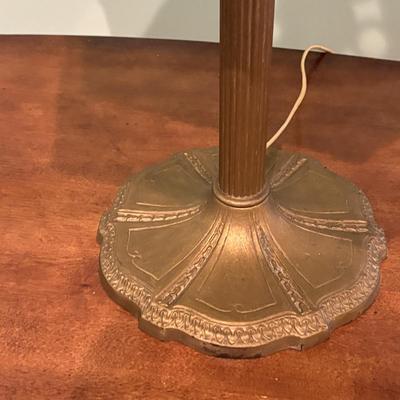 Art Nouveau Slag Glass Table Lamp (EC-SF)