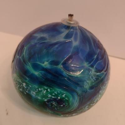 Art Crackle Glass Tabletop Lantern