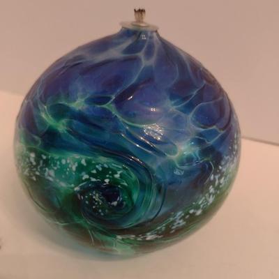 Art Crackle Glass Tabletop Lantern