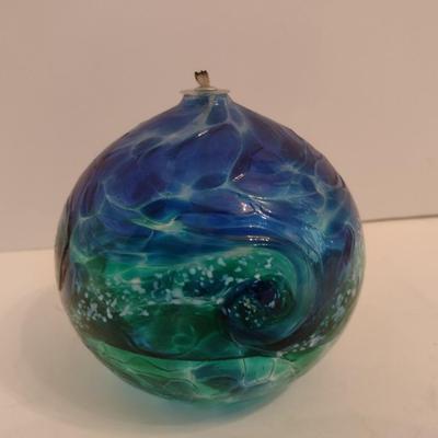 Art Crackle Glass Tabletop Lantern