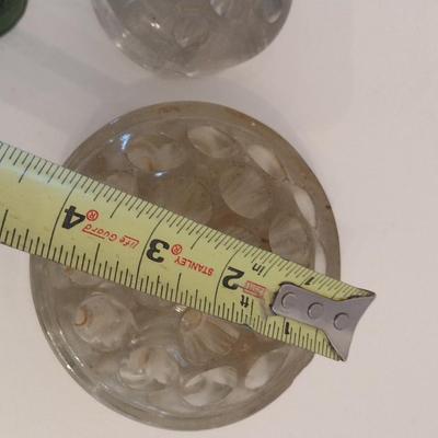 Assortment of Vintage Glass and Cast Metal Flower Arrangement Frogs