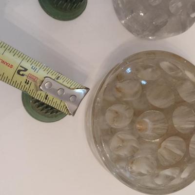 Assortment of Vintage Glass and Cast Metal Flower Arrangement Frogs