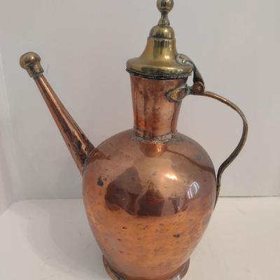 Vintage Turkish Copper Ewer