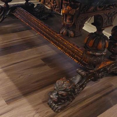 hand-carved 17th–early 18th century Italian Baroque Desk