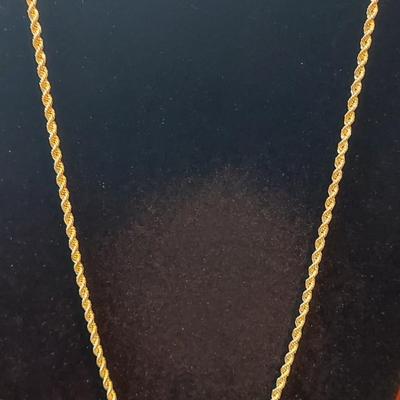Solid 14k Yellow Gold Filled Rope Chain Necklace (4.2 mm, 18 inch)