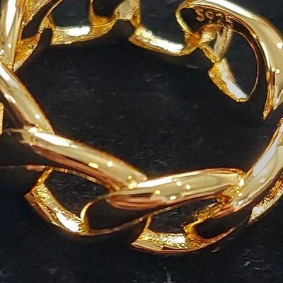 18kt Gold Overlay sterling silver Ring