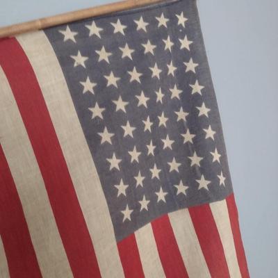 Vintage 48 Star American Parade Flag