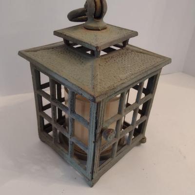 Vintage Cast Iron Pagoda Candle Lantern