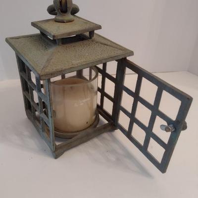 Vintage Cast Iron Pagoda Candle Lantern