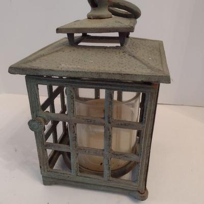 Vintage Cast Iron Pagoda Candle Lantern
