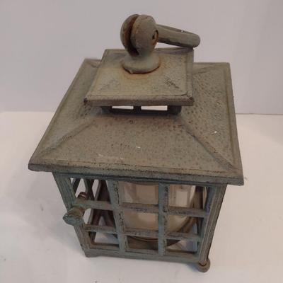 Vintage Cast Iron Pagoda Candle Lantern
