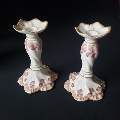R&B Candlesticks, St. Regis Pot and Ruby Stained Apothecary Jar (D-KD)