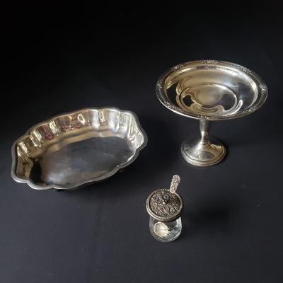 Sterling Candy Dish, Bowl and Jam Jar (KN-KD)