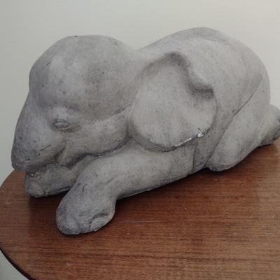 Vintage Concrete Elephant Statuette Made in England