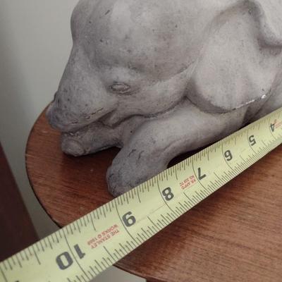 Vintage Concrete Elephant Statuette Made in England
