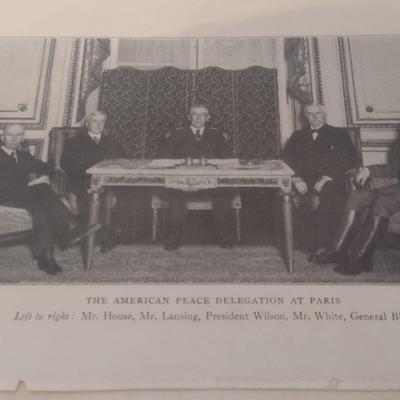 Woodrow Wilson Signature et, al. Historical Document for the January 29, 1919 Paris, France American Commission to Negotiate Peace