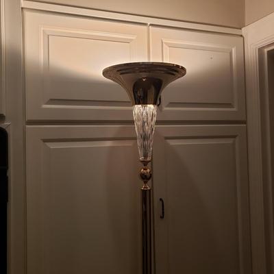 Polished Brass Torchiere Floor Lamp (D-KD)