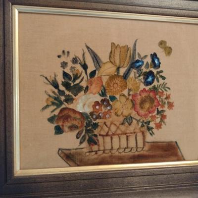 Original Art on Velvet Canvas Framed