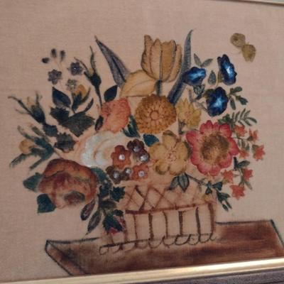 Original Art on Velvet Canvas Framed