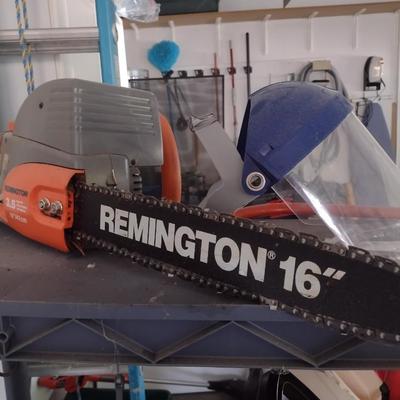 Reminton 16" Electric Chainsaw with Face Shield and Limb Saw