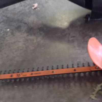 Black & Decker 16" Battery Operated Hedge Trimmer and Leaf Blower with Battery and Charger