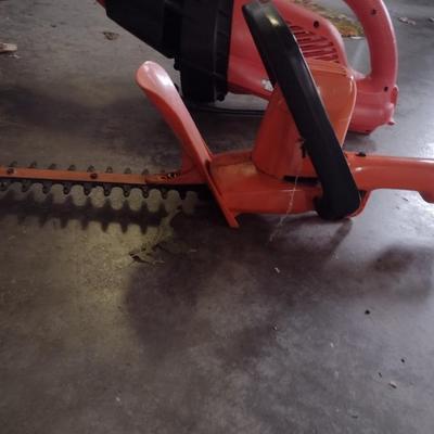 Black & Decker 16" Battery Operated Hedge Trimmer and Leaf Blower with Battery and Charger