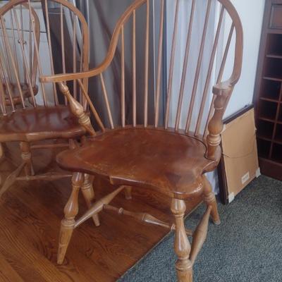 Six Thomasville Windsor Style Chairs