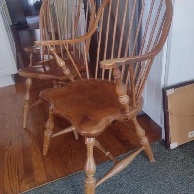 Six Thomasville Windsor Style Chairs