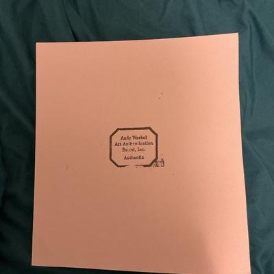 Andy Warhol Work, SIgned Drawing Soup Can Sketch