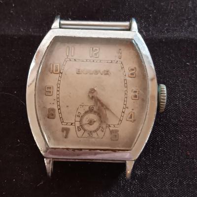 OLD ELGIN AND BULOVA WATCHES FOR PARTS OR REPAIR AND A BELT BUCKLE